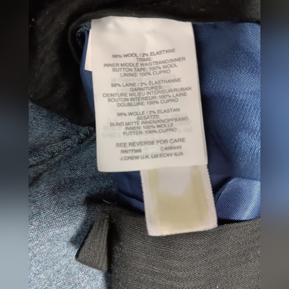 J.Crew Ludlow Slim 💯 Italian Wool Pants size 33x32 - Picture 10 of 12